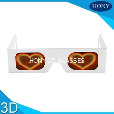 Okulary Heart Diffraction Rainbow Paper Okulary 250g Customzed Printing