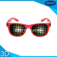 Popularny PC Plastikowa ramka 3D Fajerwerki Okulary dla College Party