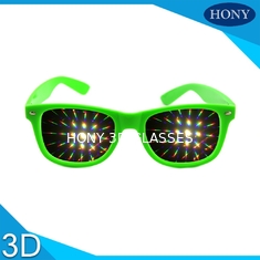 Popularny PC Plastikowa ramka 3D Fajerwerki Okulary dla College Party