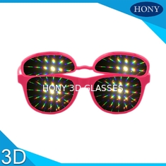 Clear 13500 lines double lens flip Up 3D Diffraction Glasses Czerwony biały fioletowy