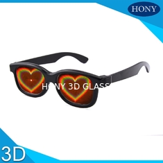 ABS Frame Heart 3D Dyfrakcyjne Okulary Czarna Ramka na wesele