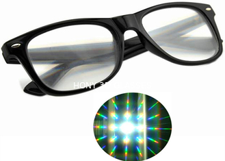 Plastikowe Boże Narodzenie 3D Dyfrakcyjne Okulary Niestandardowe Logo Plastikowe Okulary 3D Rainbow