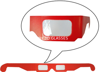 Anaglyphic Paper Okulary 3D, jednorazowe czerwone okulary 3d Okulary 400 * 37mm rozmiar