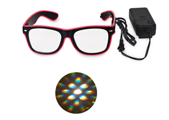 El Wire Glow Led DJ Light Light Lampka bezpieczeństwa Diodowe okulary dyfrakcyjne