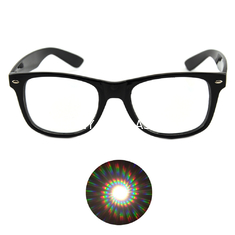 Fajerwerki Party 3D Dyfrakcyjne okulary Plastikowa rama Hurtownie LOGO drukowane okulary
