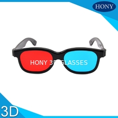 Plastikowe czerwone i niebieskie okulary 3D do filmów i czasopism