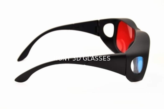 Składane plastikowe czerwone anaglifowe okulary 3D dla normalnego telewizora lub komputera