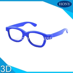 Plastikowe okulary spolaryzowane 3D, jednorazowe okulary z kolorową ramką