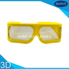 Żółta wielka ramka Liniowe spolaryzowane okulary 3D 148 * 52 * 155 mm do kina