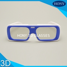 IMAX Wielokrotnego użytku liniowe spolaryzowane okulary 3D Biała / niebieska ramka dla dorosłych