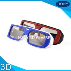 IMAX Wielokrotnego użytku liniowe spolaryzowane okulary 3D Biała / niebieska ramka dla dorosłych