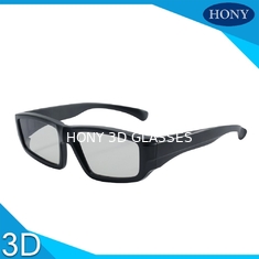 Dorosłe liniowe spolaryzowane okulary 3D, pasywne okulary 3D z czarną ramką