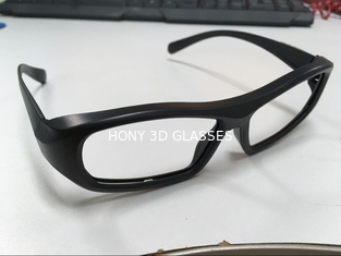 Jednorazowe kino Okulary 3D Liniowy spolaryzowany czarny plastik ABS rama