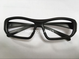 Jednorazowe kino Okulary 3D Liniowy spolaryzowany czarny plastik ABS rama