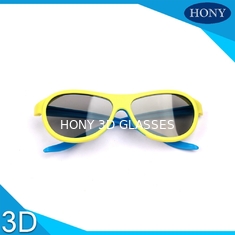 Dorosłe kino pasywne Okulary 3D Liniowy obiektyw spolaryzowany w kolorze niebieskim / żółtym