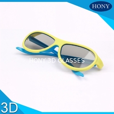 Dorosłe kino pasywne Okulary 3D Liniowy obiektyw spolaryzowany w kolorze niebieskim / żółtym