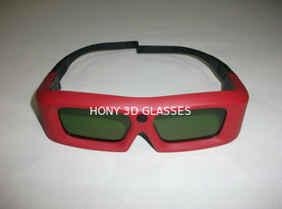 Aktywne okulary 3D o wysokim przepuszczalności Zasilane bateryjnie soczewki LCD z czerwoną ramką