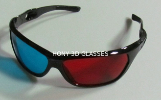 Modne okulary plastikowe PC z czerwonego cyjanu z soczewkami PET o średnicy 1,6 mm