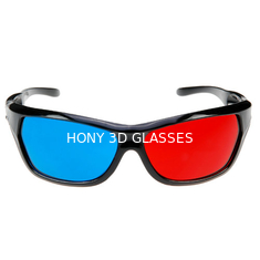 Modne okulary plastikowe PC z czerwonego cyjanu z soczewkami PET o średnicy 1,6 mm