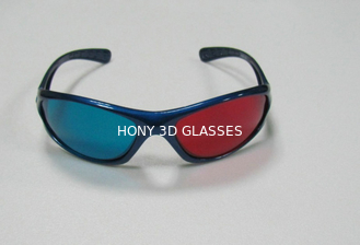 Czerwone cyjan niebieskie okulary 3D Pc plastikowe ramki na trójwymiarowy film 3D