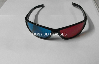 Składane plastikowe czerwone cyjan okulary 3D do kina domowego