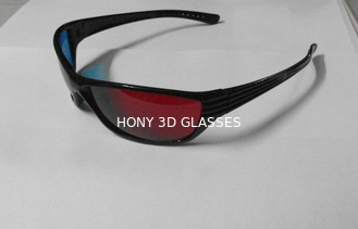 Składane plastikowe czerwone cyjan okulary 3D do kina domowego