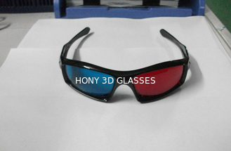 Modne plastikowe czerwone cyjan okulary 3D wielokrotnego użytku do filmu 3D