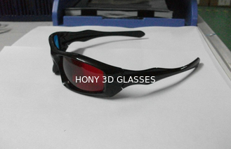Modne plastikowe czerwone cyjan okulary 3D wielokrotnego użytku do filmu 3D