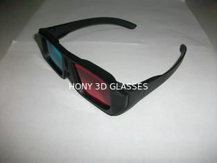 Plastikowe okulary 3D z czerwonego plastiku ABS z soczewkami PET o grubości 0,16 mm