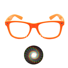 Drukuj swoje logo Plastikowe okulary dyfrakcyjne Spiralne okulary Rave Fireworks