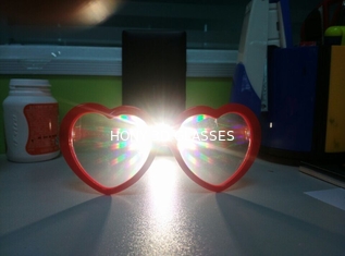 Heart Frame Clear Diffraction Glasses Red Heart Frame For Party Wedding Music Festival Użyj