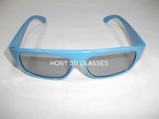 Czerwone niebieskie plastikowe okrągłe spolaryzowane okulary 3D ROHS, EN71
