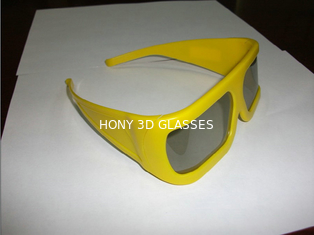 Żółta plastikowa ramka Liniowe spolaryzowane okulary 3D dla Tech Museum