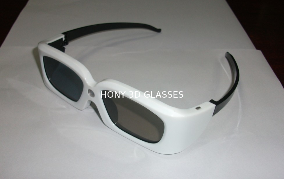 VR Plastic Frame DLP Link 3D Glasses Rechargeable 0.7mA 120Hz 5uA